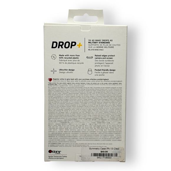 Otterbox Symmetry Series Case for iPhone 13, Clear - Picture 2 of 3